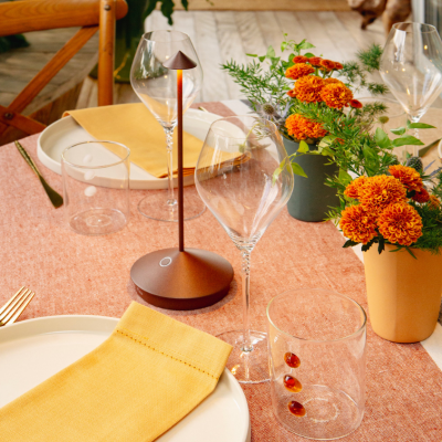 Zafferano Επιτραπέζιο Φωτιστικό Pina table lamp Καφέ Ματ απόχρωση