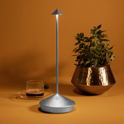 Zafferano Επιτραπέζιο Φωτιστικό Pina table lamp Ασημί απόχρωση