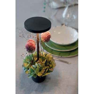 Zafferano Επιτραπέζιο Φωτιστικό Poldina Reverso table lamp Σκούρο Γκρι απόχρωση