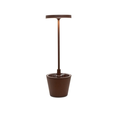 Zafferano Επιτραπέζιο Φωτιστικό Poldina Reverso table lamp Σκούρο Καφέ απόχρωση
