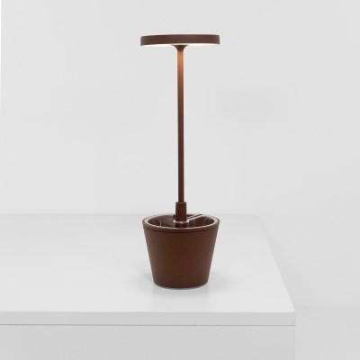 Zafferano Επιτραπέζιο Φωτιστικό Poldina Reverso table lamp Σκούρο Καφέ απόχρωση