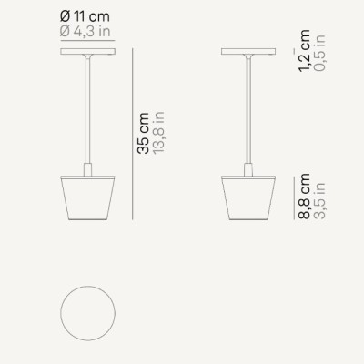 Zafferano Επιτραπέζιο Φωτιστικό Poldina Reverso table lamp Βεραμάν απόχρωση