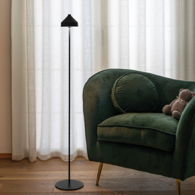 Zafferano Φωτιστικό Δαπέδου LED Amelie floor lamp Μαύρη απόχρωση