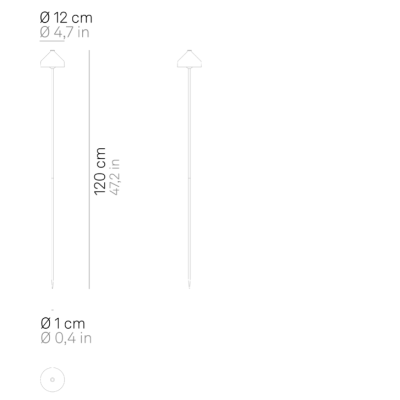 Zafferano επαναφορτιζόμενο φωτιστικό κήπου Amelie garden stake lamp Μαύρο