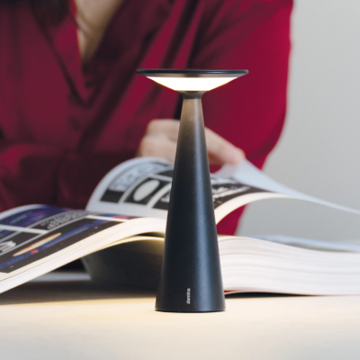 Zafferano επαναφορτιζόμενο φωτιστικό Damina table lamp Μαύρο