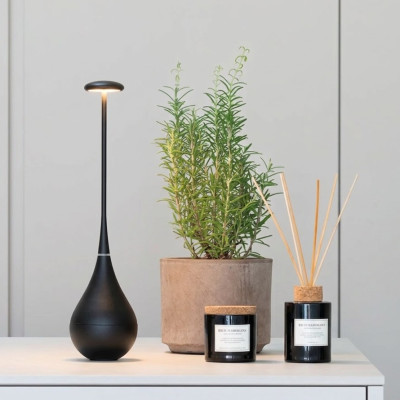 Zafferano επαναφορτιζόμενο φωτιστικό Dondolina table lamp Μαύρο