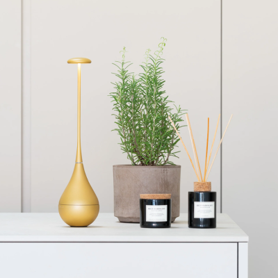 Zafferano επαναφορτιζόμενο φωτιστικό Dondolina table lamp Χρυσό Ματ