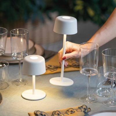 Zafferano επαναφορτιζόμενο φωτιστικό Ailati table lamp Λευκό