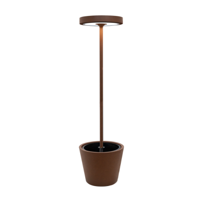 Zafferano επαναφορτιζόμενο φωτιστικό Poldina Reverso Solar L RF floor lamp Καφε-Corten