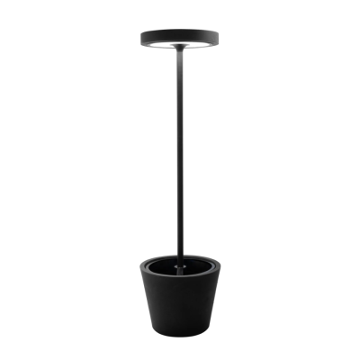 Zafferano επαναφορτιζόμενο φωτιστικό Poldina Reverso Solar L RF floor lamp Μαύρο