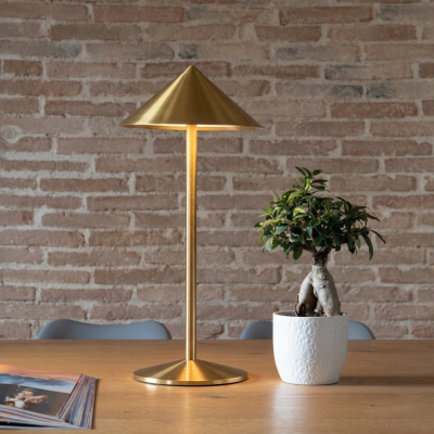 Zafferano επαναφορτιζόμενο φωτιστικό Pina L DESK table lamp Χρυσό