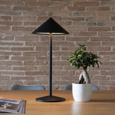 Zafferano επαναφορτιζόμενο φωτιστικό Pina L DESK table lamp Μαύρο