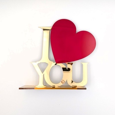 Επιτραπέζιο διακοσμητικό Πλεξιγκλάς I Love You GREKAS HOME