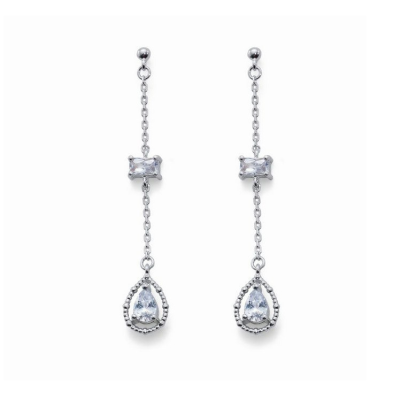 Ασημένια 925° Σκουλαρίκια  με κρύσταλλα Swarovski