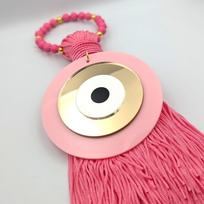 Παιδικό Κρεμαστό Γούρι "Ματάκι" (Pink) Για Κοριτσάκι