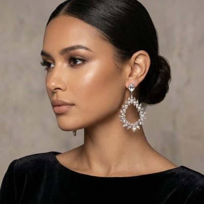 GREKAS JEWELRY Κρεμαστά Σκουλαρίκια με Κρυστάλλους