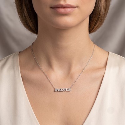 Ασημένιο κολιέ 925°«Μαμά»  GREKAS JEWELRY