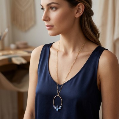 Χειροποίητο Επιχρυσωμένο Κολιέ GREKAS JEWELRY