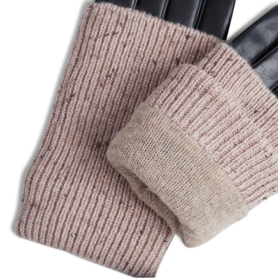 Γυναικεία μαύρα δερμάτινα γάντια MARKBERG HellyMBG Glove