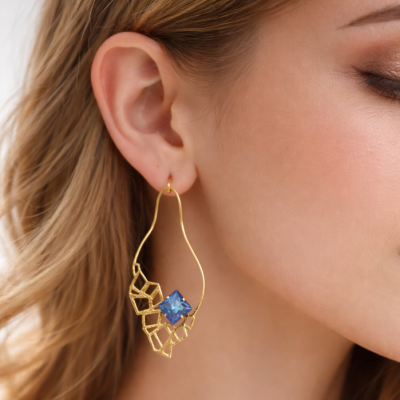 Γυναικεία χειροποίητα LOUA JEWELS σκουλαρίκια με κρυστάλλινες πέτρες