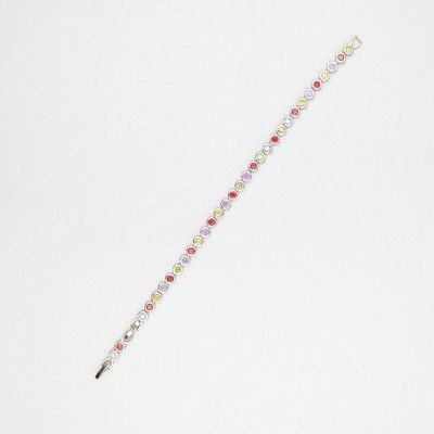 Βραχιόλι Τένις (Tennis Bracelet) με Πολύχρωμα Ζιργκόν – GREKAS JEWELRY