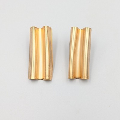 Χειροποίητα Σκουλαρίκια GREKAS JEWELRY – Αρχιτεκτονική Πτύχωση σε Χρυσό