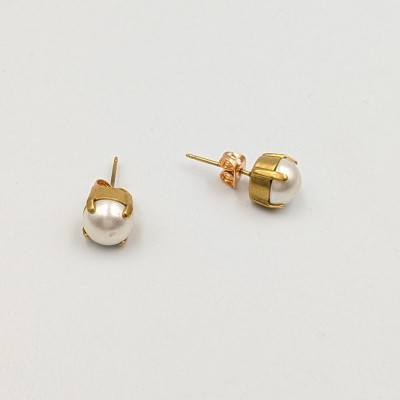 Χειροποίητα Καρφωτά Σκουλαρίκια-Πέρλες  GREKAS JEWELRY