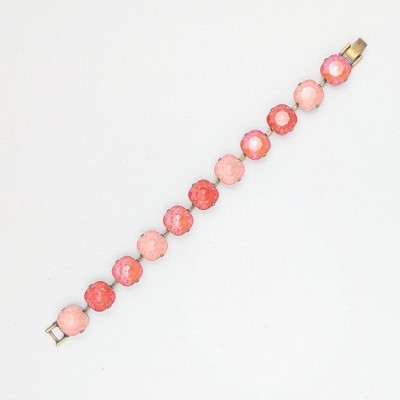 Χειροποίητο Βραχιόλι Dimitriadis – Κρύσταλλοι Swarovski σε Peach & Coral Tones