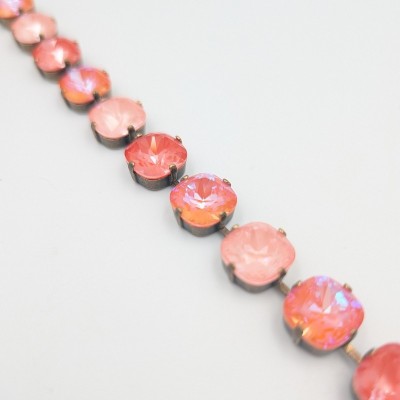 Χειροποίητο Βραχιόλι Dimitriadis – Κρύσταλλοι Swarovski σε Peach & Coral Tones