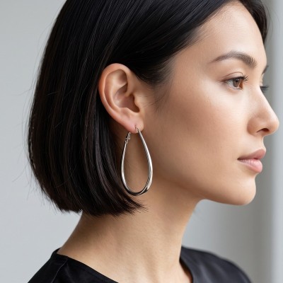 Κρίκοι σε Σχήμα Σταγόνας (Teardrop Hoops) – GREKAS JEWELRY