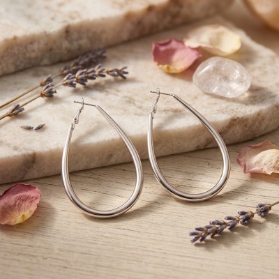 Κρίκοι σε Σχήμα Σταγόνας (Teardrop Hoops) – GREKAS JEWELRY