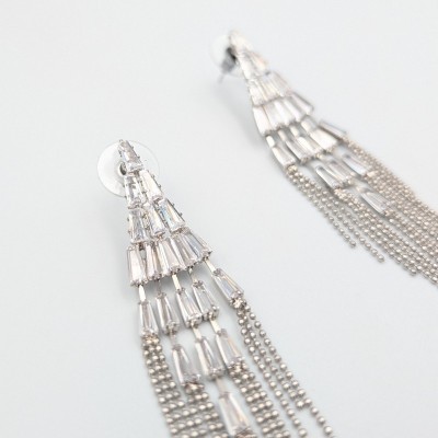 Μακριά Statement Σκουλαρίκια Art Deco Chandelier / Waterfall – GREKAS JEWELRY