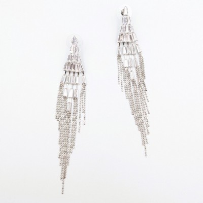 Μακριά Statement Σκουλαρίκια Art Deco Chandelier / Waterfall – GREKAS JEWELRY