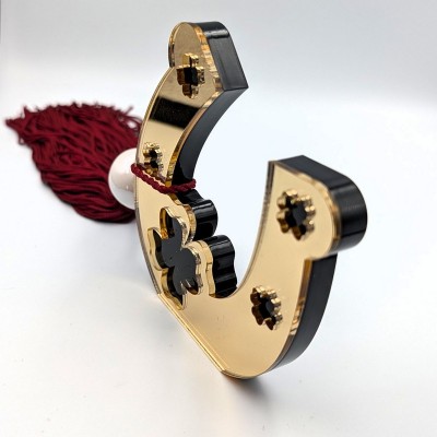Διακοσμητικό Γούρι Πέταλο Plexiglass με Τριφύλλια – GREKAS JEWELRY