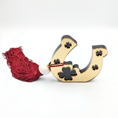Διακοσμητικό Γούρι Πέταλο Plexiglass με Τριφύλλια – GREKAS JEWELRY
