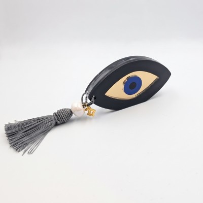 Διακοσμητικό Γούρι Μάτι Plexiglass με Φούντα– GREKAS JEWELRY