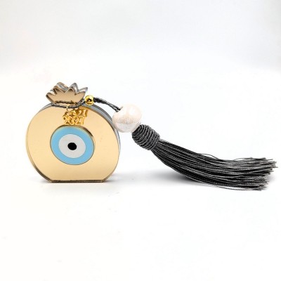 Χρυσό Διακοσμητικό Γούρι Ρόδι με Μάτι Plexiglass – GREKAS JEWELRY