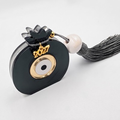 Μαύρο Διακοσμητικό Γούρι Ρόδι με Μάτι Plexiglass – GREKAS JEWELRY