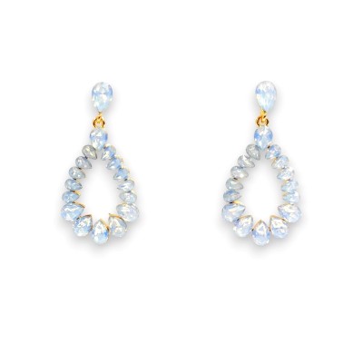 Γυναικεία κρεμαστά σκουλαρίκια GREKAS JEWELRY με κρυστάλλινες πέτρες