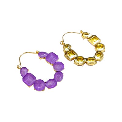 ΣΚΟΥΛΑΡΙΚΙΑ GREKAS JEWELRY ΚΡΕΜΑΣΤΑ ΚΡΙΚΟΙ ΚΡΥΣΤΑΛΛΙΝΕΣ ΠΕΤΡΕΣ ΣΕ ΜΩΒ ΑΠΟΧΡΩΣΕΙΣ