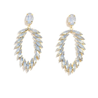 Γυναικεία κρεμαστά σκουλαρίκια GREKAS JEWELRY με κρυστάλλινες πέτρες