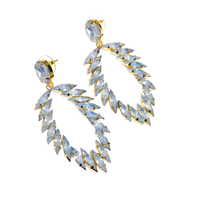 Γυναικεία κρεμαστά σκουλαρίκια GREKAS JEWELRY με κρυστάλλινες πέτρες