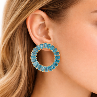S4713 ΓΥΝΑΙΚΕΙΑ ΣΚΟΥΛΑΡΙΚΙΑ ΚΡΙΚΟΙ GREKAS JEWELRY ΧΡΩΜΑ ΠΕΤΡΟΛ...