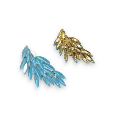 ΓΥΝΑΙΚΕΙΑ ΚΡΕΜΑΣΤΑ ΣΚΟΥΛΑΡΙΚΙΑ GREKAS JEWELRY ΦΤΕΡΑ ΜΕ ΓΑΛΑΖΙΕΣ ΚΡΥΣΤΑΛΛΙΝΕΣ ΠΕΤΡΕΣ