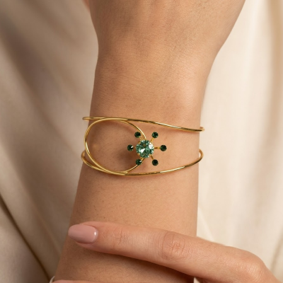 5401E Γυναικείο Βραχιόλι CATHERINE BIJOUX Magnificent crystal flower...