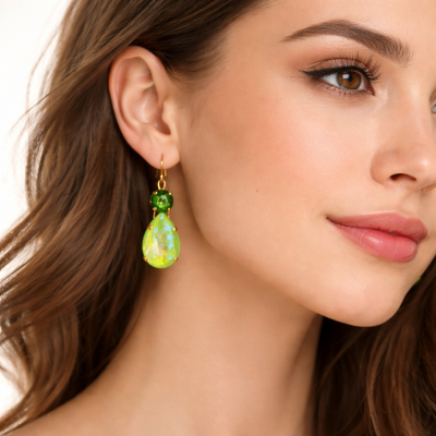 Γυναικεία Σκουλαρίκια CATHERINE BIJOUX Constellation of Venus earrings Πράσινο