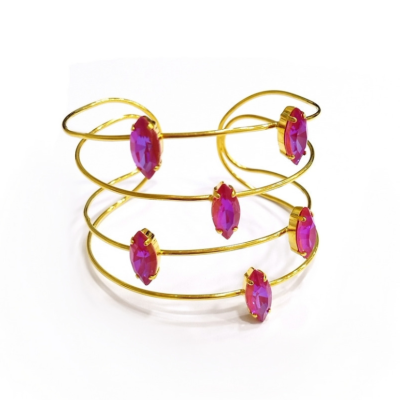 Γυναικείο Βραχιόλι  Iride sense full of color bangle Φούξια