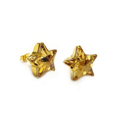 Γυναικεία Σκουλαρίκια CATHERINE BIJOUX Shining stars small earrings Μπεζ