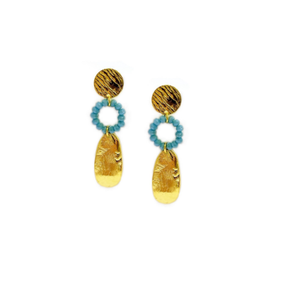 Γυναικεία Σκουλαρίκια  Colorful beads earrings Τυρκουάζ