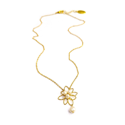 Γυναικείο Κολιέ  cloud of pearls necklace Χρυσό